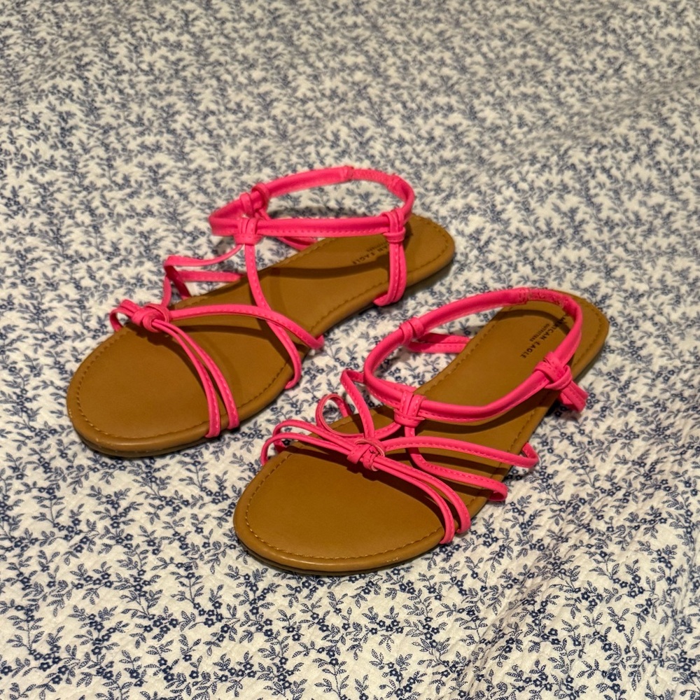 American Eagle Outfitters Pink Strappy Sandals